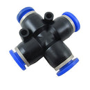 Cross Union Connector Four Way Pneumatic Air tube fittings Tube - Model TPZA