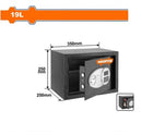 WADFOW Electronic Safe 25 × 35 × 25 cm – Model WEB1525