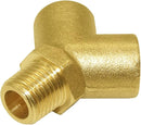 Brass Y-Shaped 3-Way Connector (1 Male × 2 Female Threads) – Gold or Nickel Plated-Model EY