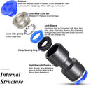 Straight Union Connector Two Way Pneumatic Air tube fittings Tube - Model TPU