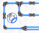 Straight Union Connector Two Way Pneumatic Air tube fittings Tube - Model TPU