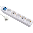 مشترك كهرباء 16 امبير 5 مخرج مزودة بترامل للأرضي ابيض اي لوك - ILOCK-WHITE-5PLUG POWER DISTRIBUTOR-16A