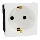 Schneider German Socket outlet, Miluz E, 16A, 250V, 2 Pin with earth, 2 Module, White - M3TB426-GR