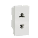Schneider Electric New Unica 2P 16A Euroamerican Socket Outlet, Glossy White - NU302018