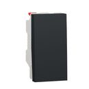 Schneider Switch, New Unica, 1-Pole 2-Way, 10AX, 1 Module, Screwless Terminals, Painted, IP4X, Anthracite - NU310354