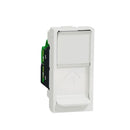Schneider New Unica Data Socket, RJ45, Cat6 U/UTP, 1-module, Shuttered, White - NU341418