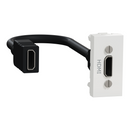 Schneider Audio/video socket, New Unica, HDMI, prewired, 1 module, white - NU343018