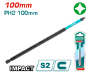 Total tools Impact screwdriver bit PH2 100 mm -TACIM71PH2100
