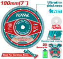 TOTAL TOOLS Ultrathin diamond disc (with flange) (7") 180mm - TAC2151801