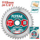 Total tools TCT saw blade for wood 4.5 inch 40T -  TAC231255