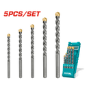 Total tools Masonry drill bits set 5 pcs  from 4 : 10 mm  - TACSD5051
