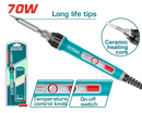 Total Tools 70W Electric Soldering Iron with Temperature Control Knob – Model TET01606