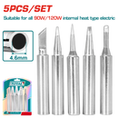 TOTAL Tools 5-Piece 4.6mm Soldering Iron Tips Set for 90W/120W Soldering Iron –  TET065461
