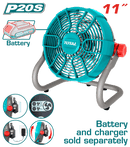 Total Tools 20V Cordless Fan 11" – without Battery and Charger – TFALI2002