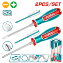 Total tools 2Pcs go-through screwdriver set   (Slotted & Phillips) –  Model TGTST0206