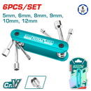 Total tools 6 Pcs folding nut driver set 5 : 12 mm - THFND061