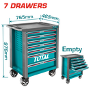 Total tools Roller Tool cabinet 7 drawers - THRC01071
