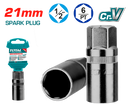 Total tools 1/2" Spark plug socket 21  mm - THSPS12216