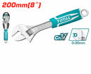 TOTAL TOOLS Adjustable wrench With rubber handle 8"inch-THT101086
