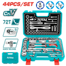 Total tools 44 Pcs hex socket set  1/4" & 1/2" - THT421441