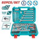 Total tools 82 Pcs 1/4" & 1/2" Socket set - THT421802
