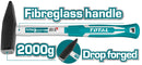 TOTAL TOOLS Machinist Hammer With Fiberglass Handle 2000 g - THT7120006