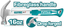 TOTAL TOOLS Claw hammer With Fiberglass Handle 450g - THT73166