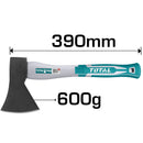 TOTAL TOOLS Axe With fiberglass Handle 600g - THT786006