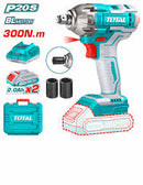 Total tools Lithium-ion impact wrench 20 V - 1/2" 300 NM + 2 pcs 2.0Ah battery + charger  TIWLI2038