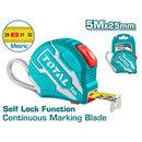 TOTAL TOOLS Steel measuring tape 5m x 25mm - TMT126252M