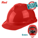 Total tools Red Safety helmet with Chin strap - TSP2604