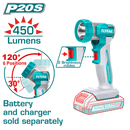 Total tools Cordless work lamp 20V , 450 Lumens , without Battery and charger - TWLI2058