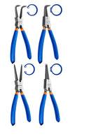 WADFOW  4Pcs circlip pliers set 7"/180mm Carbon steel - WPS2604