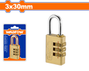وادفو قفل نحاس  3 أرقام  –  3 * 30 ملى - WPD3433