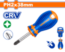 Wadfow Phillips screwdriver Cr-V steel PH2(magnetic) x 38mm-WSD2221