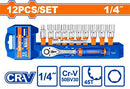 WADFOW 12 Pcs 1/4" socket set - WST4212