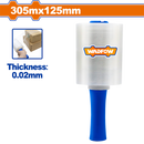 WADFOW 305m Stretch Wrap Film Roll with Plastic Handle, 125mm Width - WXR1303