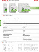 Miniature circuit breaker Three-Pole 10KA/ model SGPN