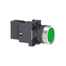 Schneider green flush complete illum push-button - Ø22 - flush - 24V AC/DC - 1NO - XA2EW33B1
