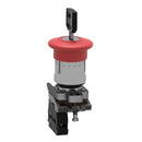 Schneider  Emergency stop switching off, metal, red mushroom Ø40, Ø22, 1 NC - XB4BS9442