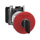 Schneider  Emergency stop switching off, metal, red mushroom Ø40, Ø22, 1 NC - XB4BS9442