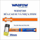 WADFOW Rubber and plastic hammer 35mm Unique design fiberglass handle - WHM7305