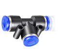 Pneumatic Union Unequal Tee Connector for  Air Tubes – Model TPEW