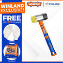 WADFOW Rubber and plastic hammer 35mm Unique design fiberglass handle - WHM7305