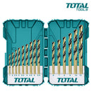 TOTAL TOOLS 15pcs HSS drill bits set - TACSDL51501